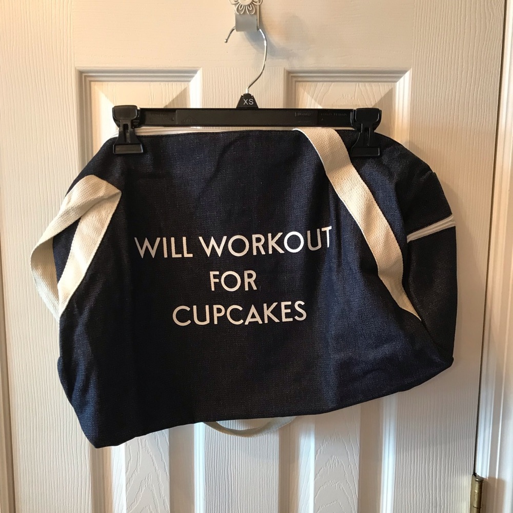 Denim workout bag